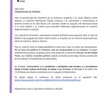 Caso Moisés: colectivo 8M–Alertas Florida convoca a movilización 