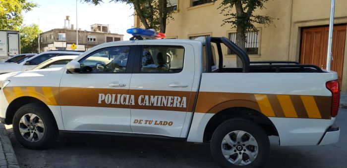 Motociclista sufrió caída en rotonda de rutas 5 y 12