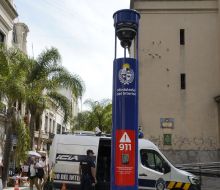 Ministerio del Interior instaló el primer tótem de seguridad en Ciudad Vieja