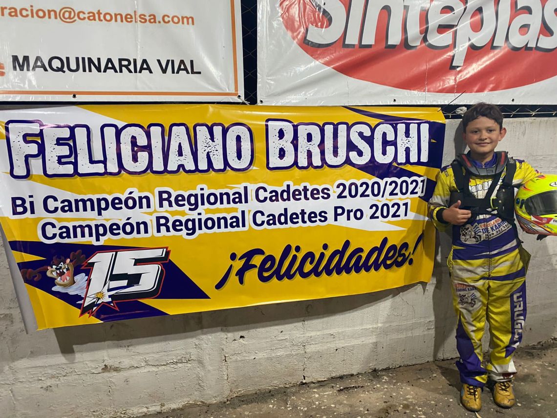 Feliciano Bruschi campéon regional y nacional de karting