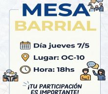 “Mas Comunidad”: Mesa barrial en el OC10 del barrio Prado Español