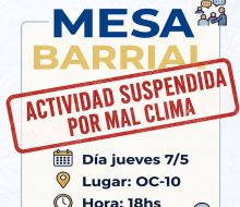 “Mas Comunidad”: Mesa barrial en el OC10 del Prado Español fue suspendida