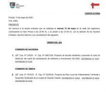 Sesiona la Junta con dos puntos en el orden del día