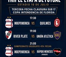 Triple etapa de futsal en el Estadio 10 de Julio