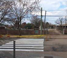 Nueva garita y reacondicionamiento de cruce peatonal en 25 de Mayo