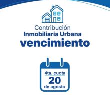  Este jueves vence la cuarta cuota de ls Contribución Inmobiliaria Urbana 