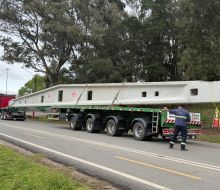Arribó a Florida la primera viga para el nuevo Centro Acuático