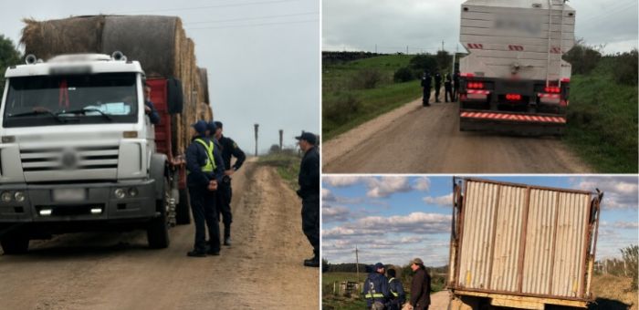 Intendencia controla el cumplimiento de la prohibición de tránsito pesado por caminos rurales