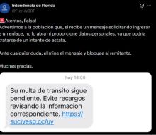 La Intendencia de Florida alertó sobre mensajes falsos y posibles intentos de estafa