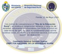 La Dirección Nacional de Seguridad Rural saludó a la comunidad educativa por el Día de la Educación Rural