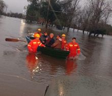Inundaciones en Melo y Río Branco tras lluvias copiosas: hay varios evacuados