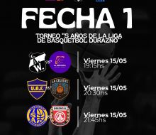Unión debuta en el Campeonato de Primera División de la Liga de Básquetbol de Durazno