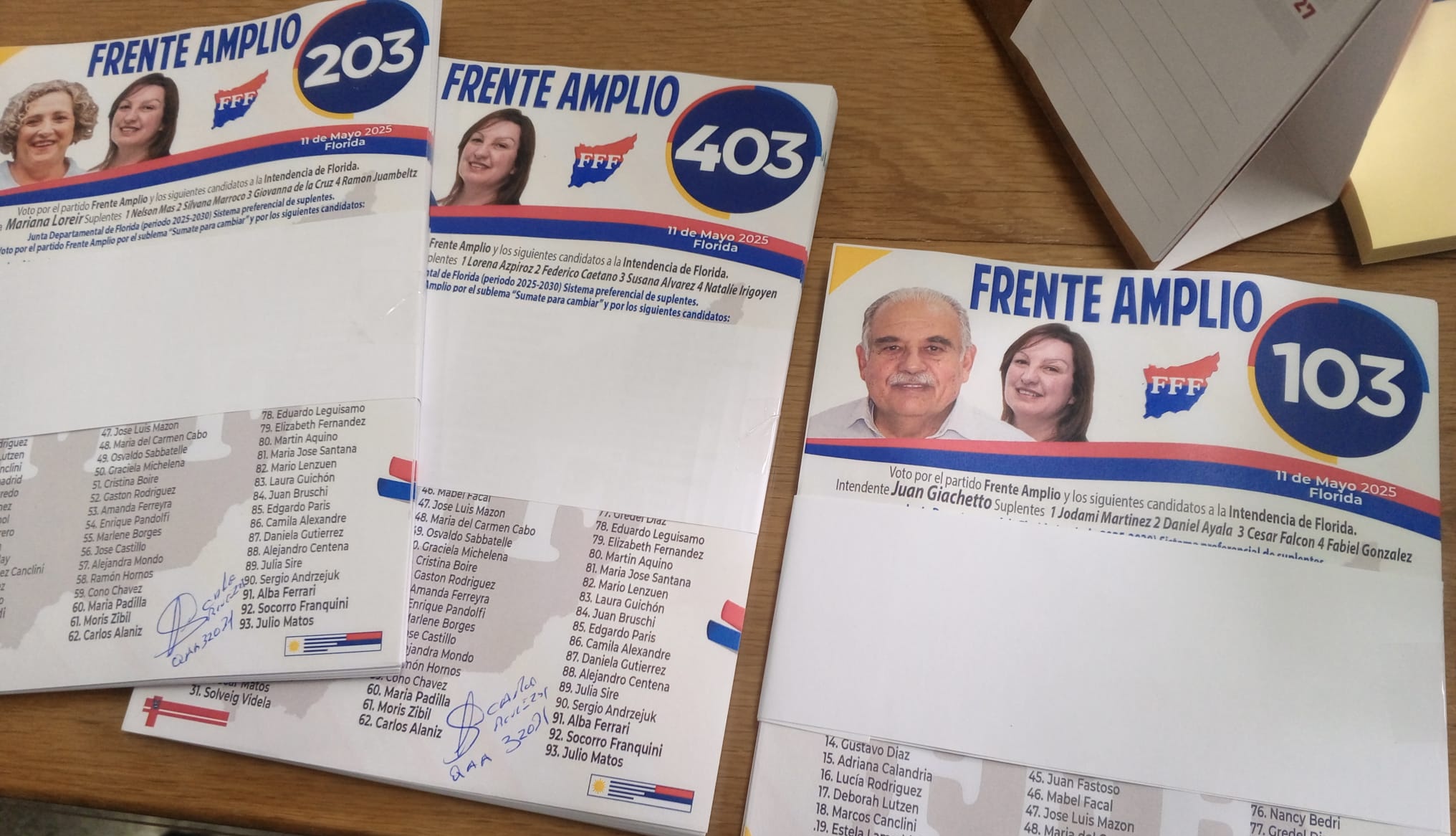 3F presentó listas en la Corte Electoral 2