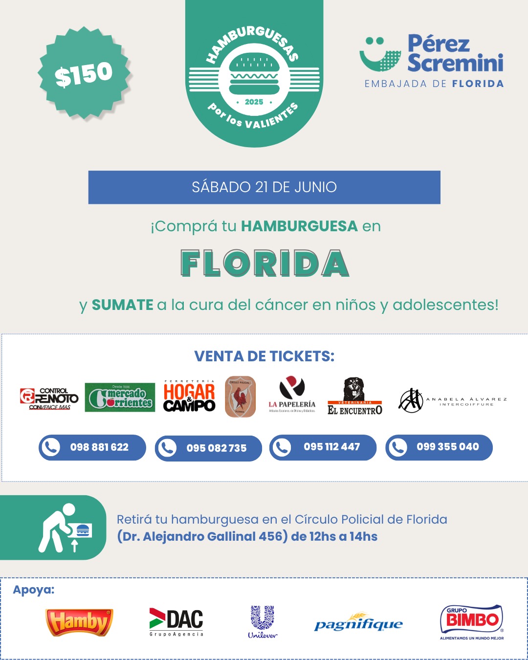 4ta edición de la jornada solidaria Hamburguesas por los Valientes