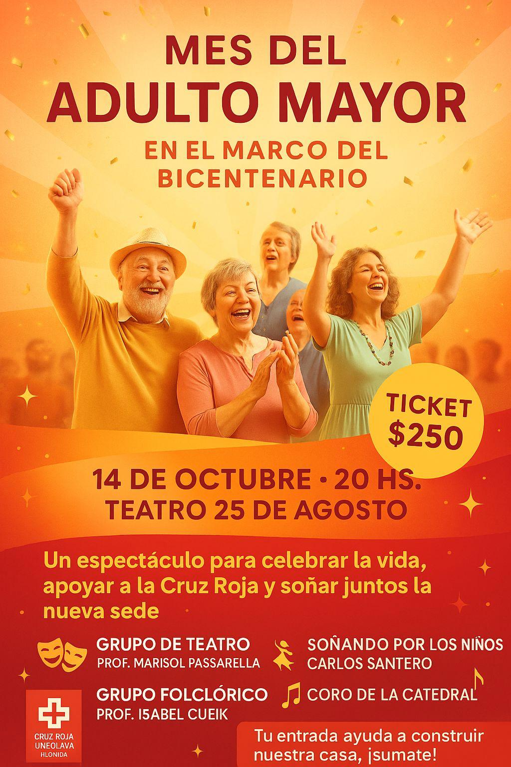 Actividad en el Teatro 25 de Agosto en el Mes del Adulto Mayor