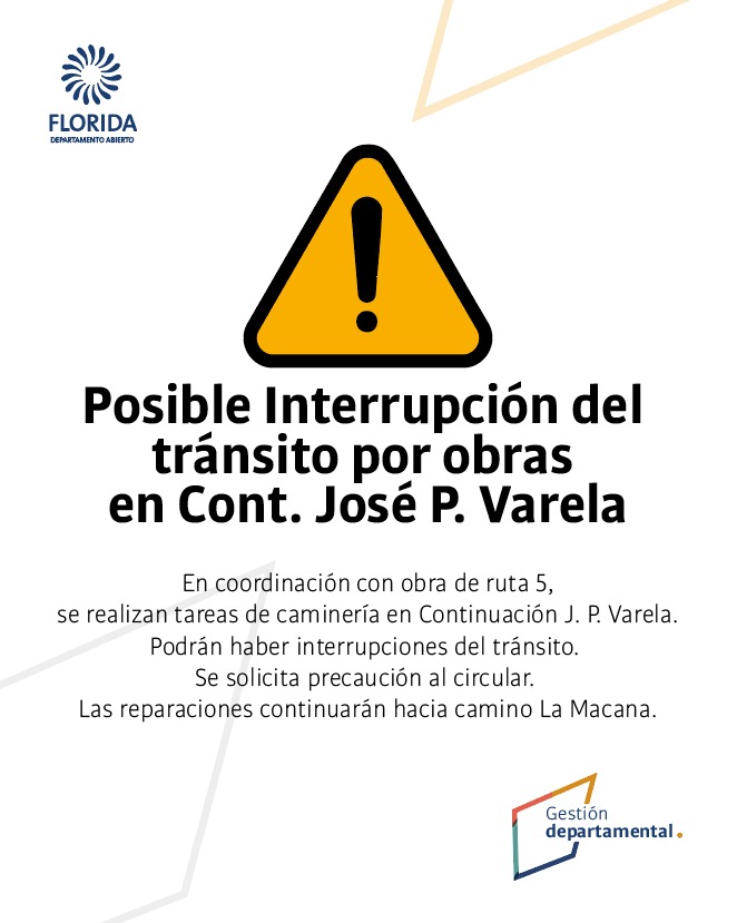 Comunicado sobre posibles interrupciones del tránsito