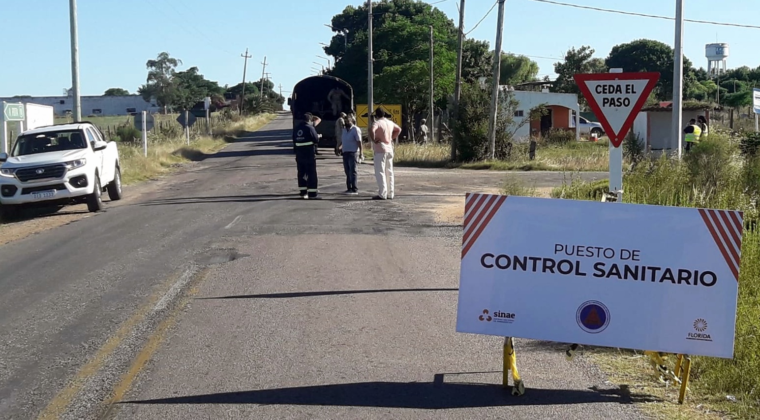 Control sanitario en accesos a 25 de Mayo