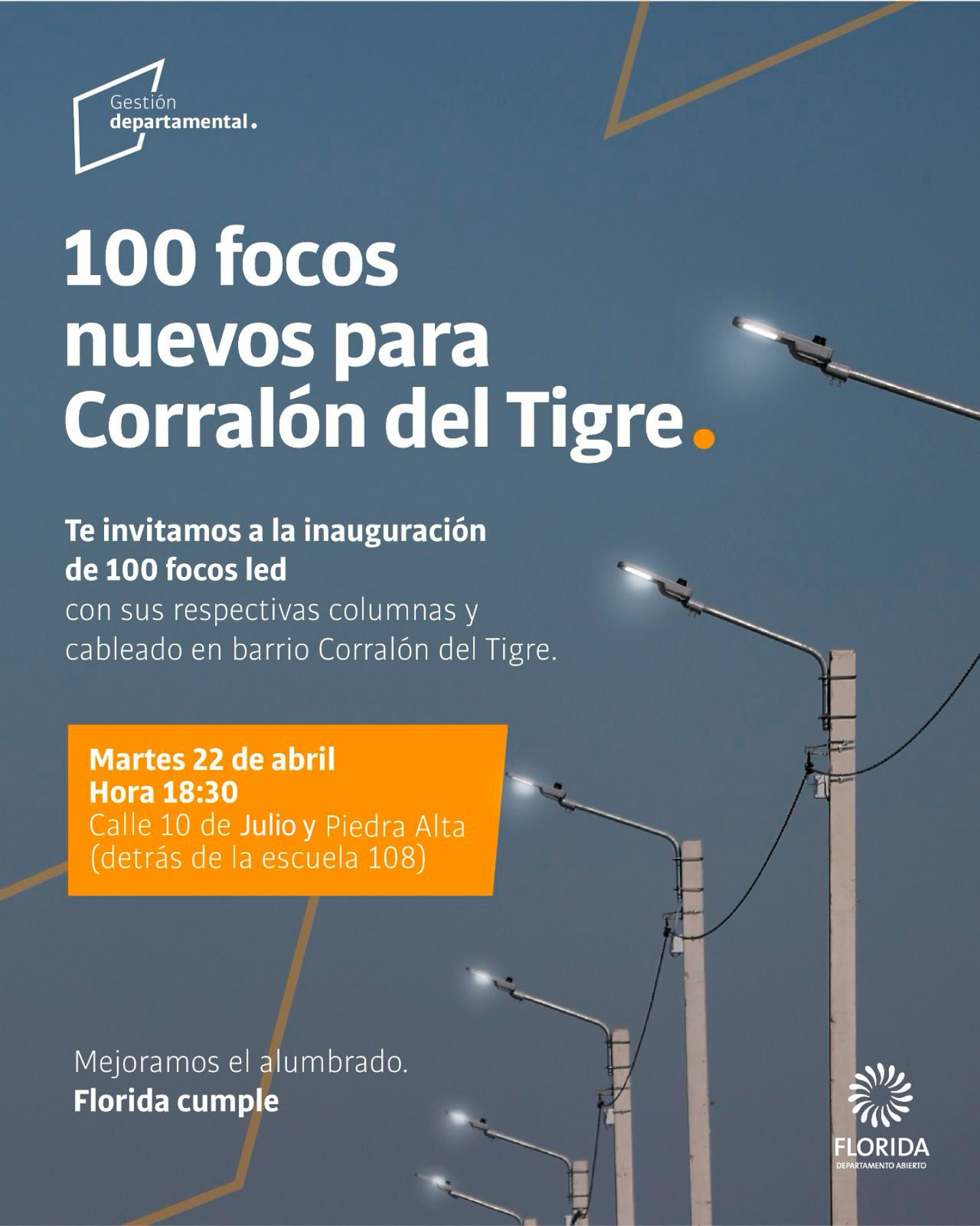 Intendencia inaugura nueva iluminación del barrio Corralón del Tigre