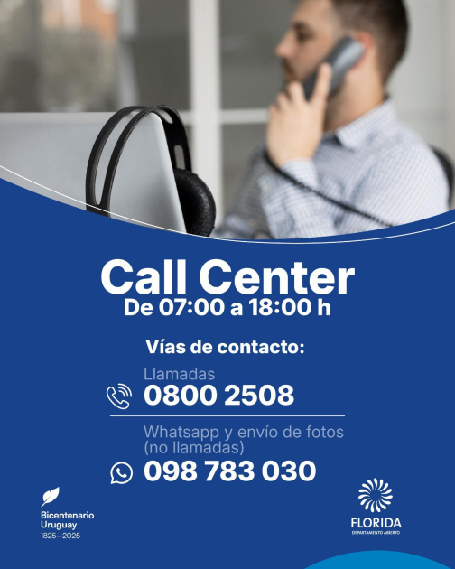 Intendencia recuerda horarios y vías de contacto del Call Centerjpeg