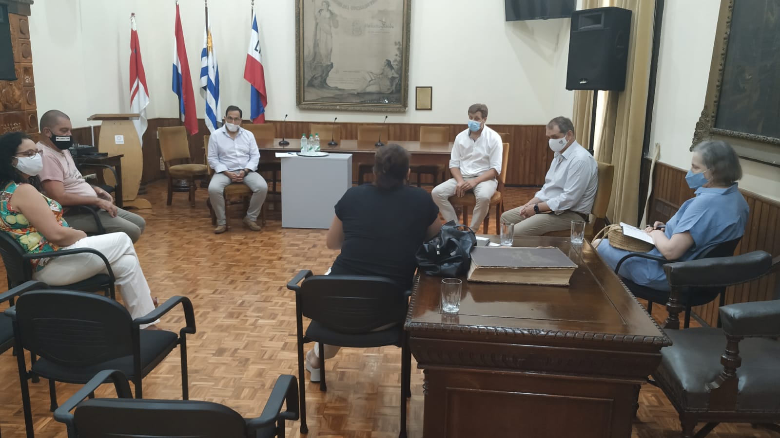 Intendente López informó a representantes del Frente Amplio sobre instalación de gran superficie comercial en Florida 2