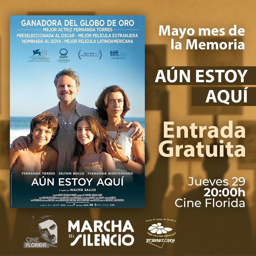 Mes de la Memoria Se exhibirá la película Aún estoy aquí