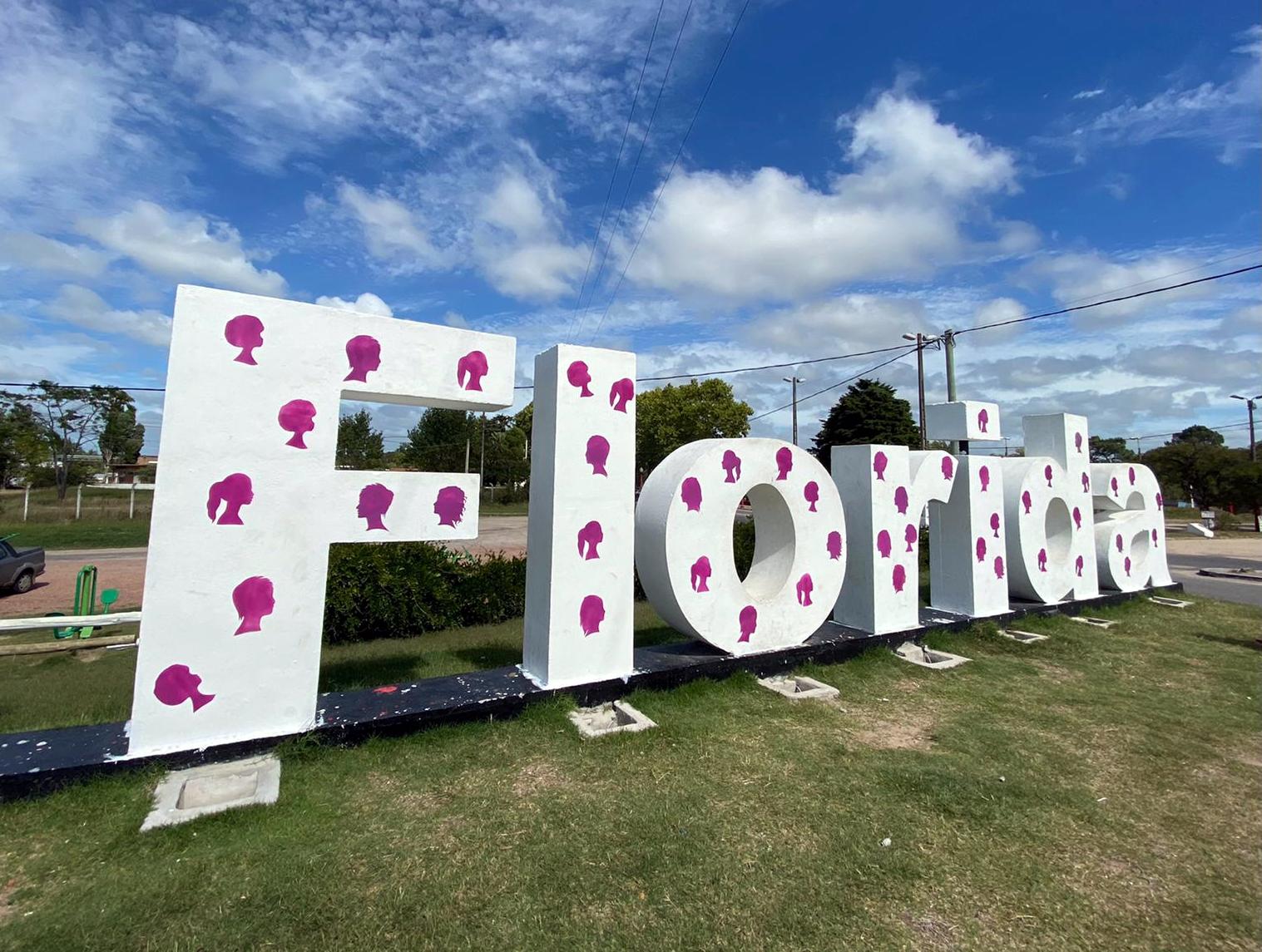 Mes de la mujer Se realizó intervención en las letras de Florida