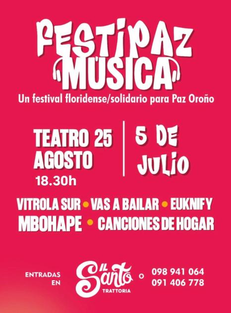 Músicos floridenses se unen para colaborar con Paz Oroño