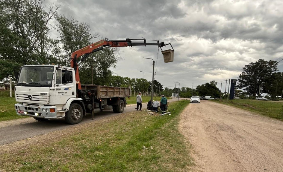 Nuevas luminarias en la ciclovía de Florida