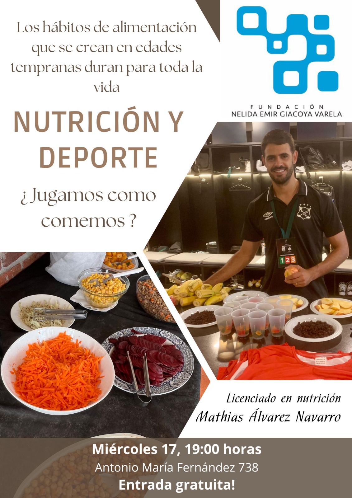 Nutrición y Deporte Charla gratuita con el Licenciado Mathias Álvarez Navarro