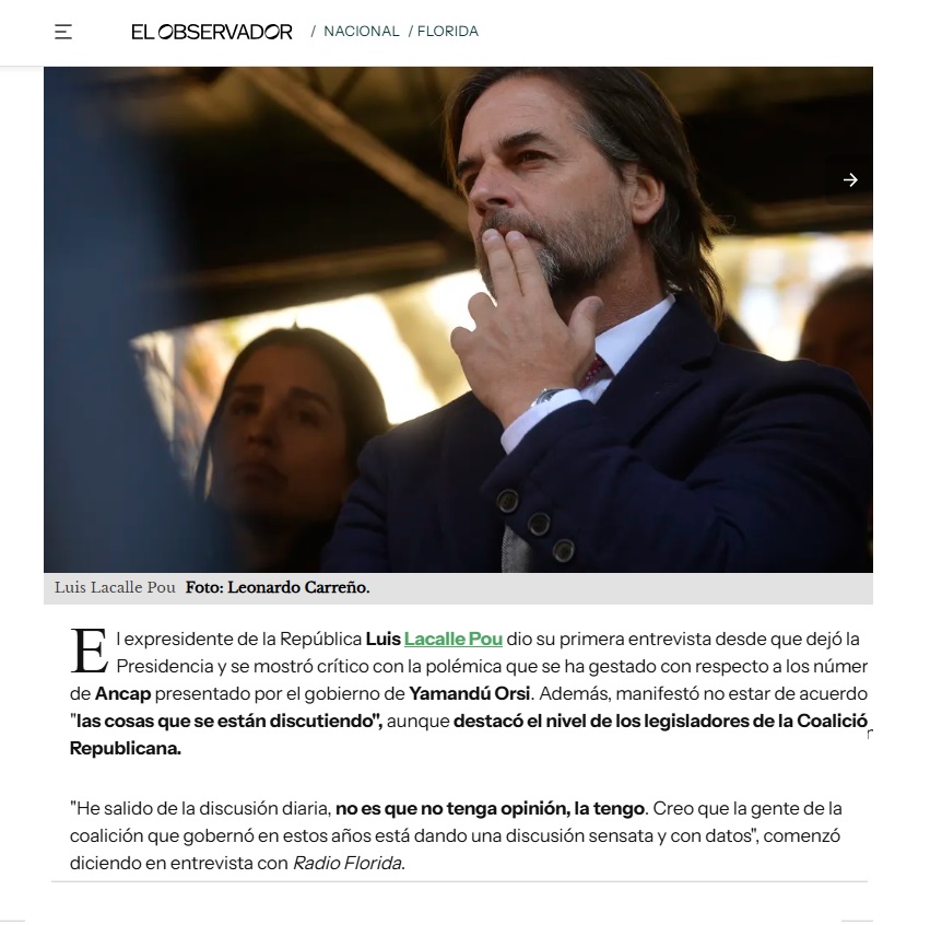 el observador lacalle pou en florida