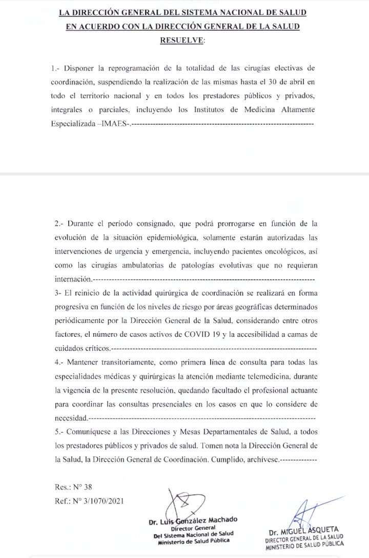 Suspenden cirugías programadas hasta el 30 de abril 1