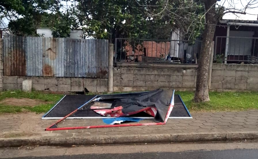 Temporal provoca caída de árboles voladuras de techos y carteles derribados