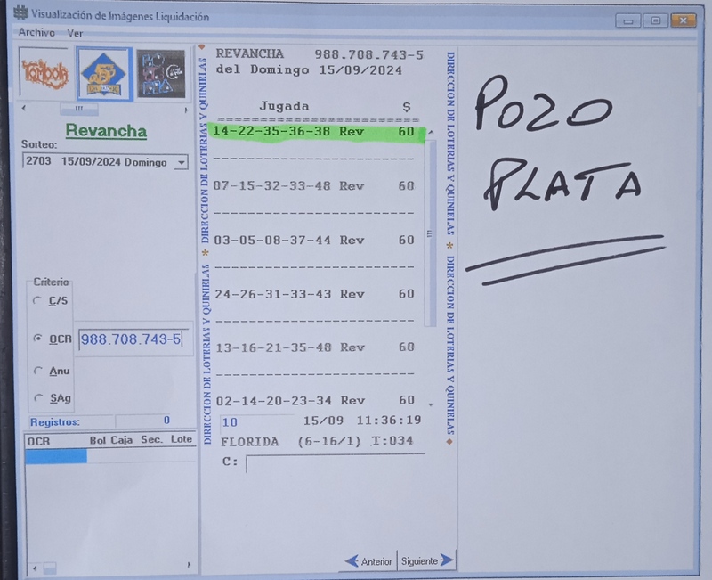 Un acierto del Pozo de Plata cayó en Florida 15 9 24