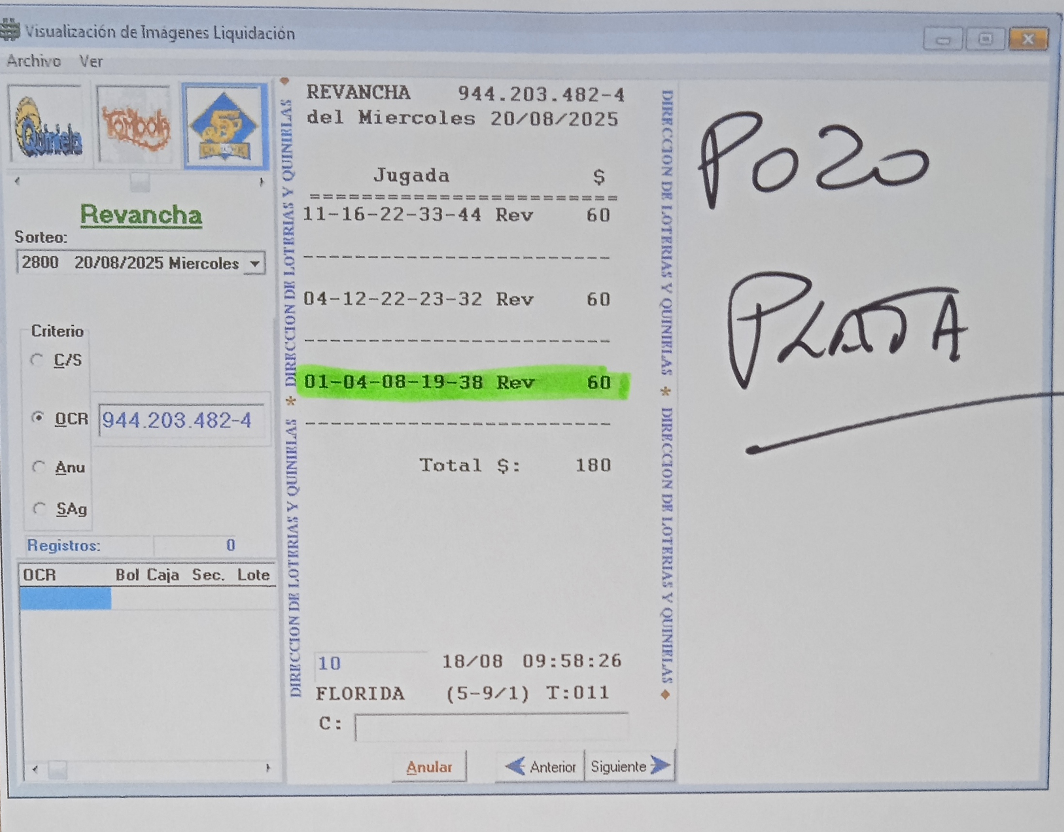 Uno de los aciertos del Pozo de Plata cayó en Florida 21 8 25