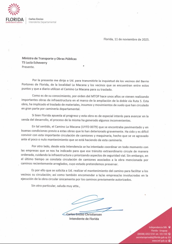 carta de Enciso a Luca Etcheverry