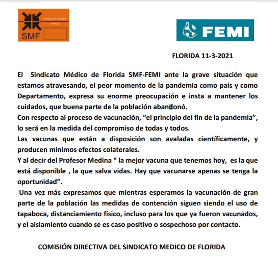 comuniado smf femi