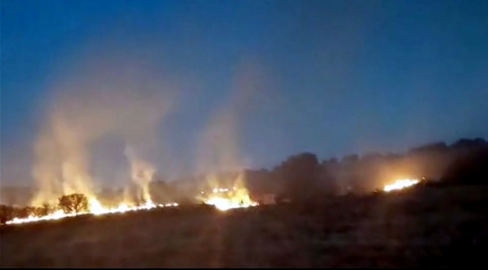 incendio de pastizales