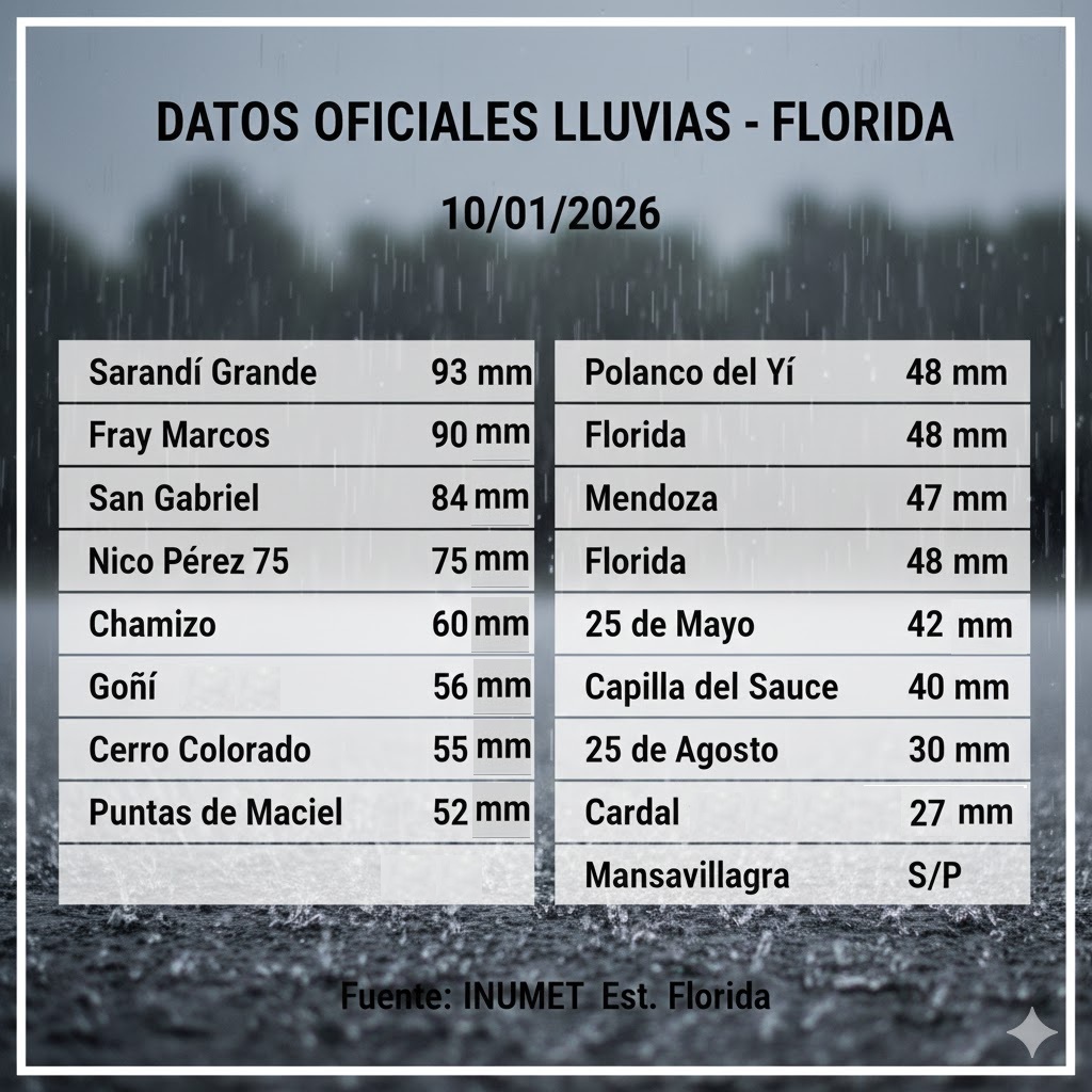 regstro de lluvias Florida